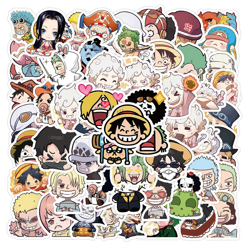 50/100pcs Cartoon Mix Anime Stickers Attack On Titan Jujutsu Kaisen Decals Skateboard Laptop Car Motorcycle Waterproof Sticker