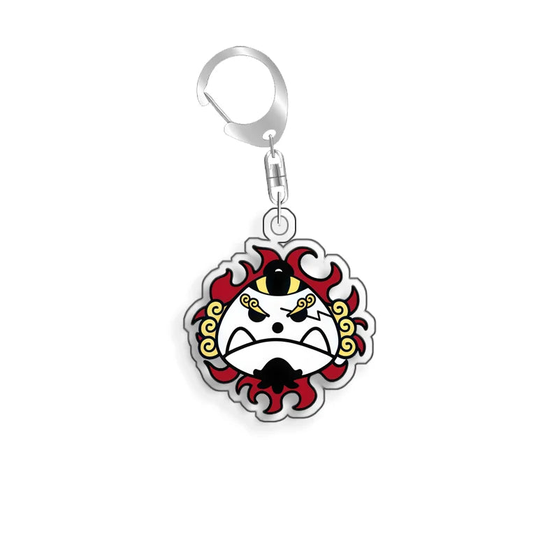 Keychain OP OPTCG Card Straw Hat Piates Brook Backpack Pendant Anime Game Fans Gift Recycled Acrylic Decoration Rare Card Toy5cm