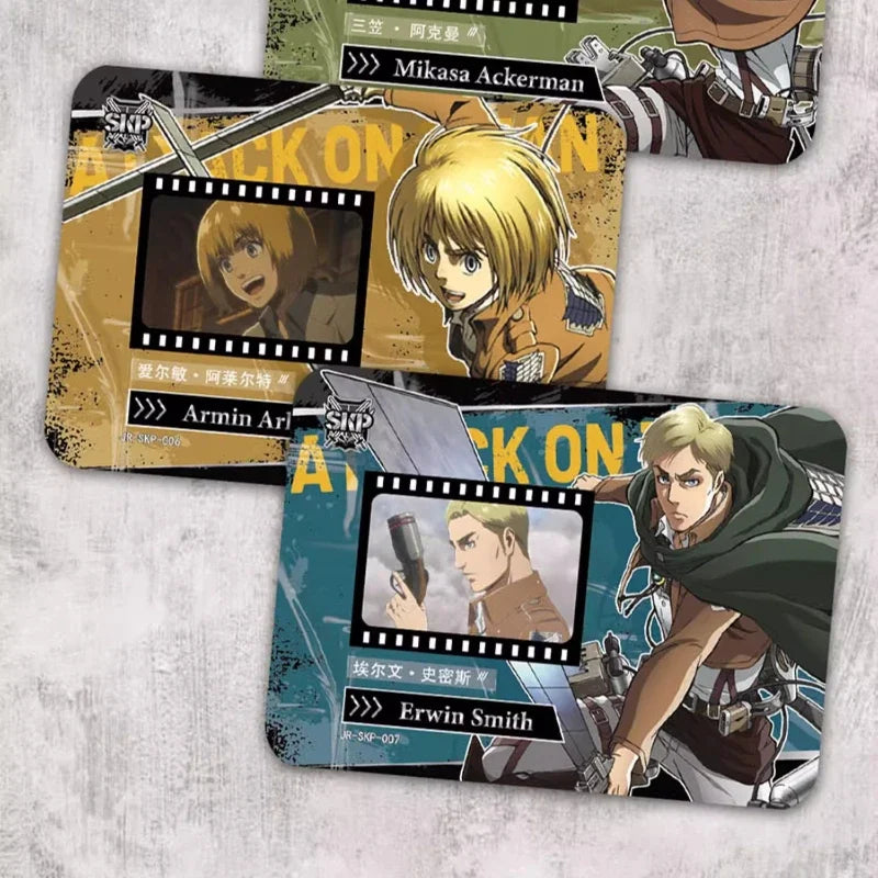 Official Genuine Attack On Titan Final Battle Series Card Eren Jaeger Mikasa Ackerman Anime Collection Toy Gift Original Box