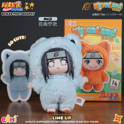 In Stock Genuine EAKI Naruto Shippuden KittenLand Vinyl Series Third Blind Box Plush Figurine Model Toys Collection Present