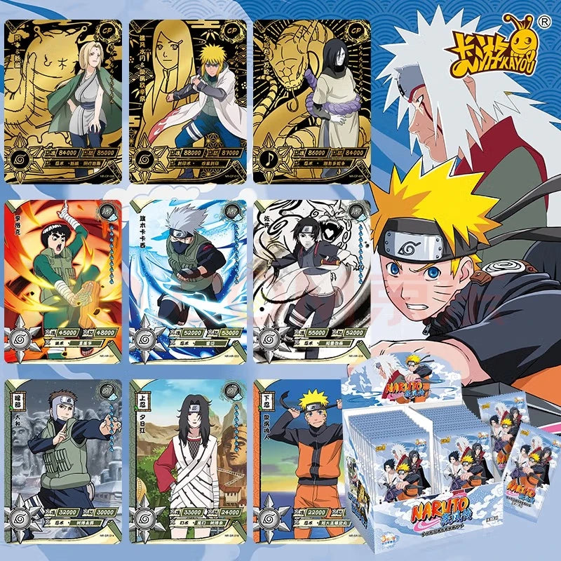 Genuine KAYOU Naruto Cards Box Anime Figure Card Booster Pack Sasuke Collection Flash Card Toy Birthday Christmas Surprise Gifts