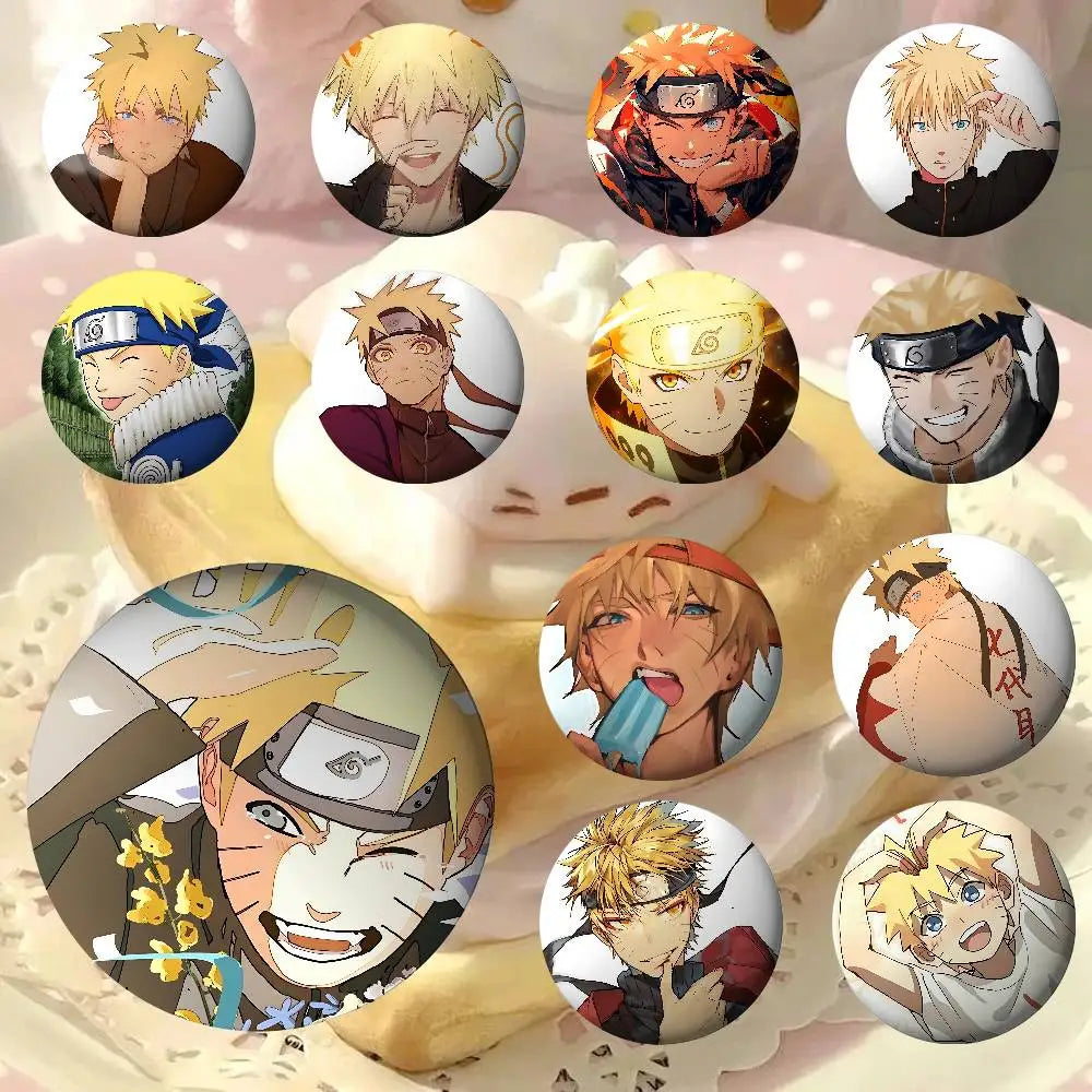 S-Smart N-NARUTOs Badges Tinplate Soft Button Pin Brooch Metal Badge Custom Jewelry Accessories Hat Bag Lapel