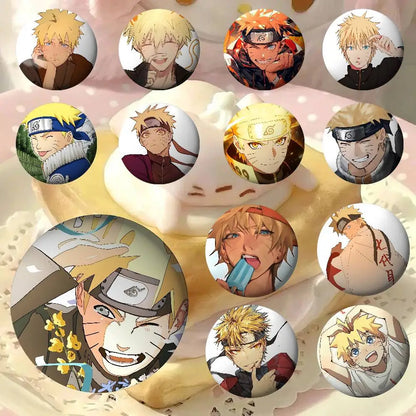 S-Smart N-NARUTOs Badges Tinplate Soft Button Pin Brooch Metal Badge Custom Jewelry Accessories Hat Bag Lapel