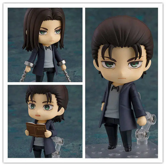 Attack On Titan Eren 2000 Nendoroid Swap Face Action Figures Cute Cartoon Doll Model Toy Figure Desktop Ornament Surprise Gifts