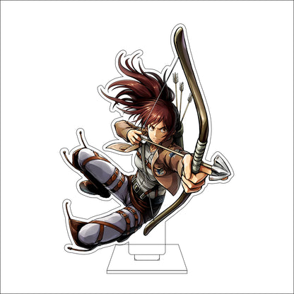 16CM Anime Attack on Titan Cosplay Acrylic Figure Stand Plate Ymir Sasha Braus Conny Springe Ornaments Gifts