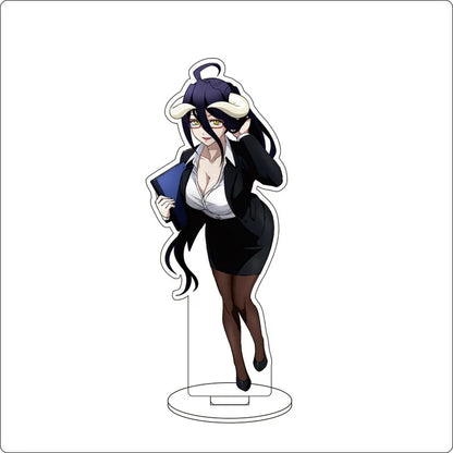 Anime Overlord Acrylic Stand Ornaments Ainz Ooal Gown Shalltear Bloodfallen albedo Cocytus Figure Stand Halloween Gifts
