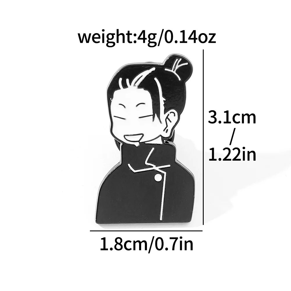 Gojo Satoru Cats Enamel Pin Kawaii Anime Role Eye Mask Cute Manga Brooches Badge Jujutsu Kaisen Anime Accessories For Backpack