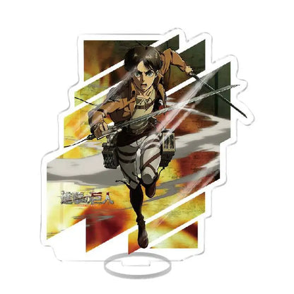 Attack On Titan Armin Arlert Eren Yeager Mikasa Anime Acrylic Figure Display Stand Model Plate Keychain Friends Girl Gift School