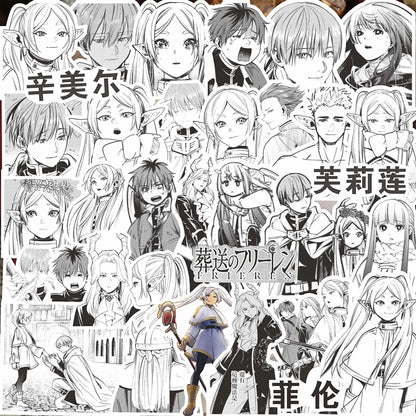 10/30/70pcs Black White Anime Frieren Beyond Journey End Stickers