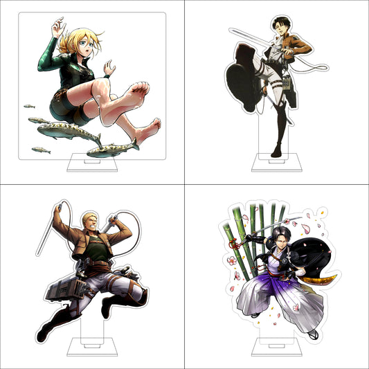 16CM Anime Attack on Titan Cosplay Acrylic Figure Stand Plate Armin Arlert Eren Jaeger Mikasa·Ackerman Ornaments Gifts