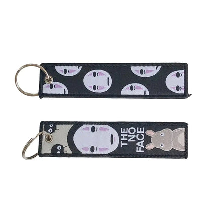 Anime Girls Embroidery Keychain