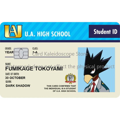 My Hero Academia Student ID Card Sticker