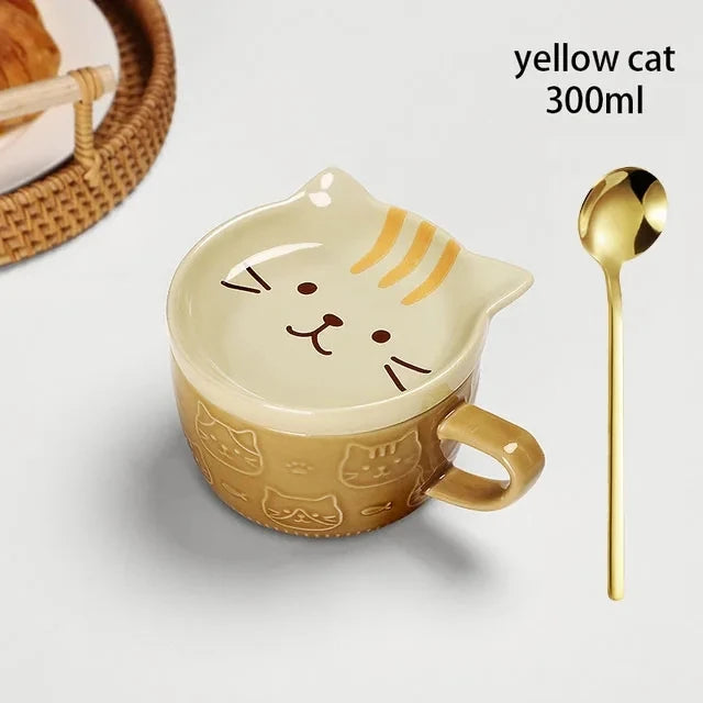Japanese Cartoon Cat Mug
