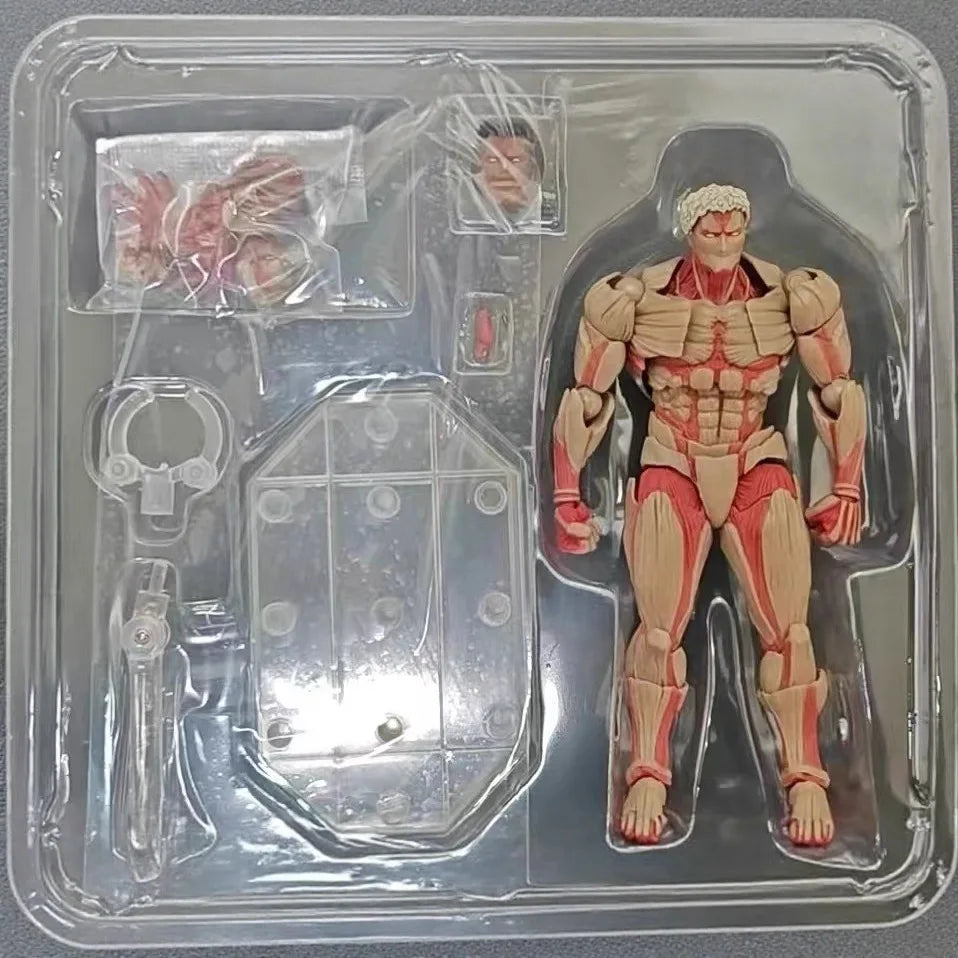 Attack on Titan Armored Titan Multi-Accessories 16cm Articulated Action Figure Model Statue Desktop Decoration Gift