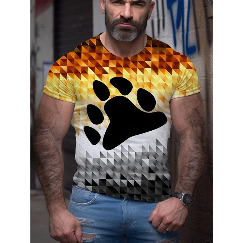 Bear Seal Graphic T Shirt For Men Cute Cool Animals 3D Printed Tees