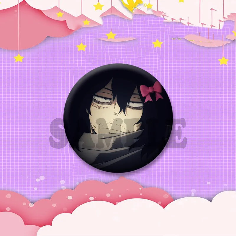 Game Anime Shota Aizawa Cosplay Badge Pin SPTE Plastic Snap-in Brooch