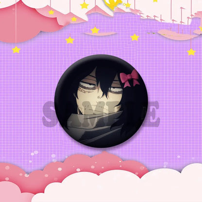 Game Anime Shota Aizawa Cosplay Badge Pin SPTE Plastic Snap-in Brooch