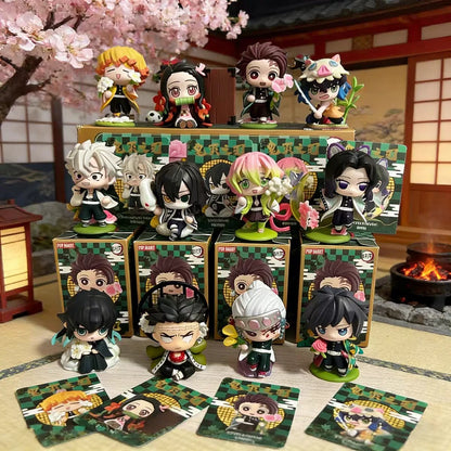 2026 Tanjiro Kamado Nezuko Demon-Slayer Anime Cartoon Figure Blind Box Creative Personalized Statue Ornament Surprise Gift Box