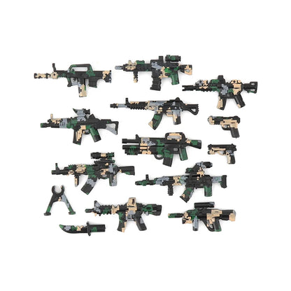 Military Special Forces SWAT Gangster Jeeps Off-Road Vehicle Assault Boat Model Soldier Weapons Building Block Toy For Children