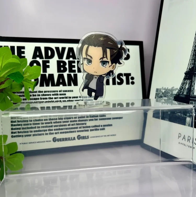 Anime Cartoons Acrylic Standee for Attack On Titan Levi Ackerman Eren Yeager  15Cm Acrylic Standee Desktop Decoration Creative