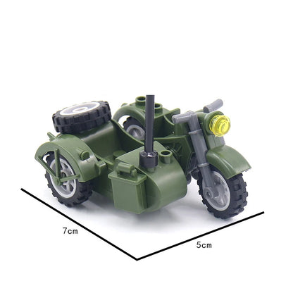 Military Special Forces SWAT Gangster Jeeps Off-Road Vehicle Assault Boat Model Soldier Weapons Building Block Toy For Children