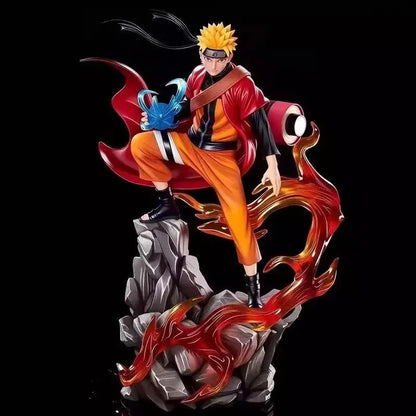 Naruto Anime Figure Uzumaki Naruto Uchiha Sasuke Action Model Pvc Statue Desktop Ornament Collection Toys Gift 23CM