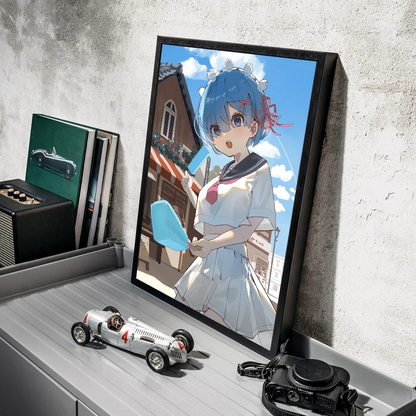 Re:Zero Rem Retro Poster
