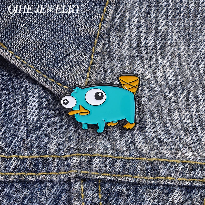 Perry The Platypus Enamel Brooch
