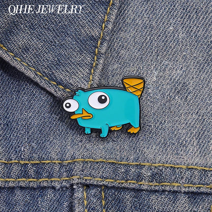 Perry The Platypus Enamel Brooch