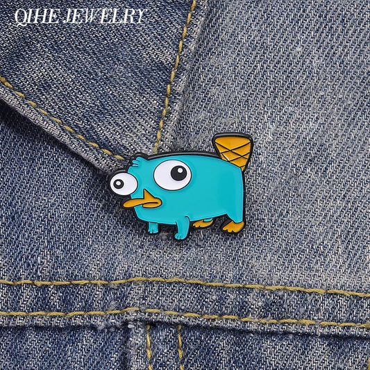 Perry The Platypus Enamel Brooch