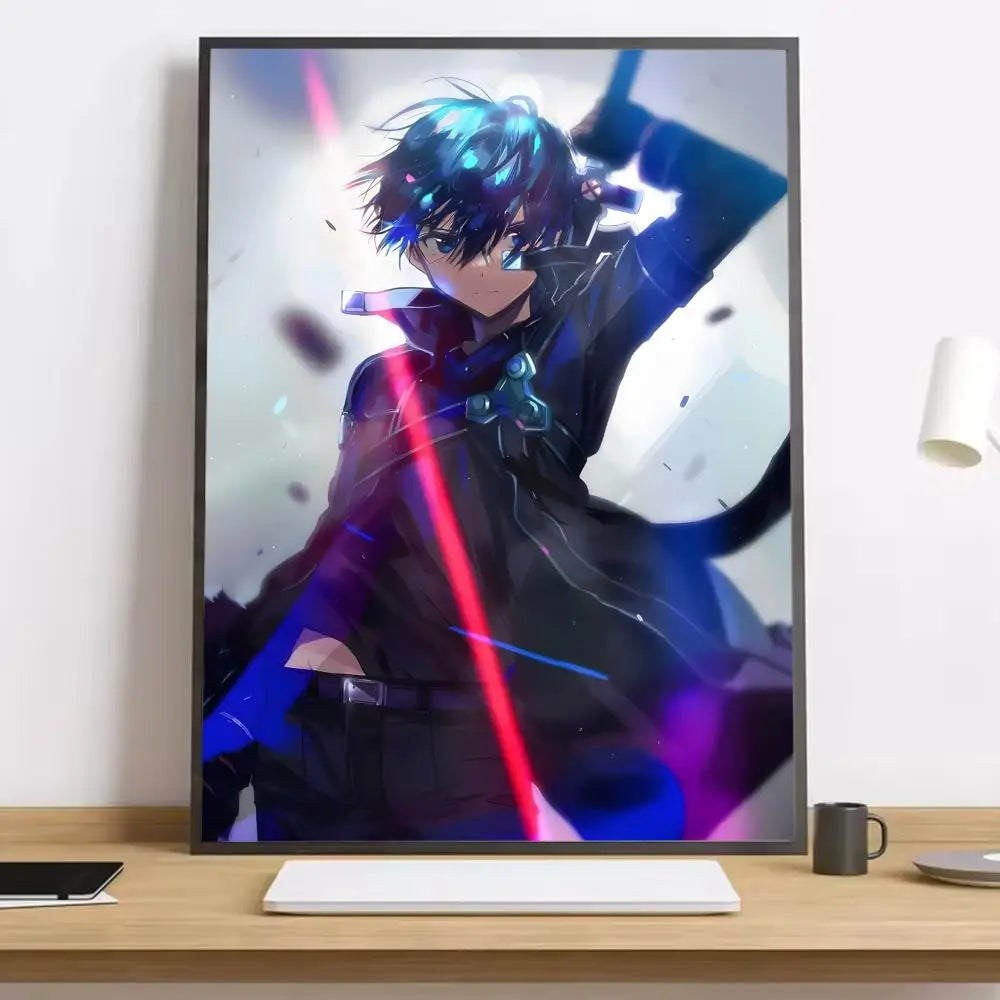 Sword Art Online Kirito Canvas Poster