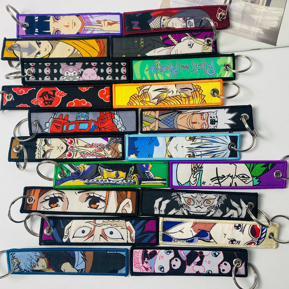 Anime Girls Embroidery Keychain