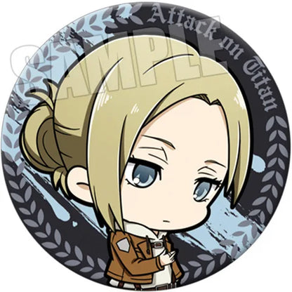Attack on Titan Q Version Anime Badge Annie Leonhardt Reiner Braun Historia Reiss Character Pin Button 12 Styles Collection