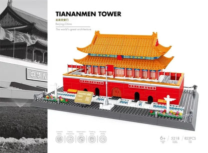MOC World Famous Architecture Edifice Opera House Building Blocks Villa Savoye Bridge Tower Toy Children Birthday Christmas Gift