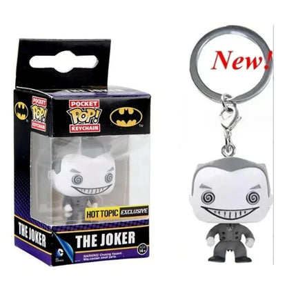 FUNKO POP Movies Suicide Squad The Joker Harley Quinn King Shark Keychain Toy Action Figure Collection Toys for Kids with Box