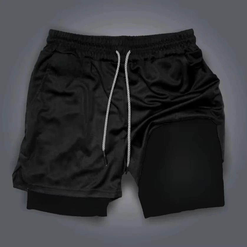 Attack on Titan Anime Collaboration Printing 2-in-1 Sports Shorts Summer New Men's and Women's Fitness Running Leggings Shorts