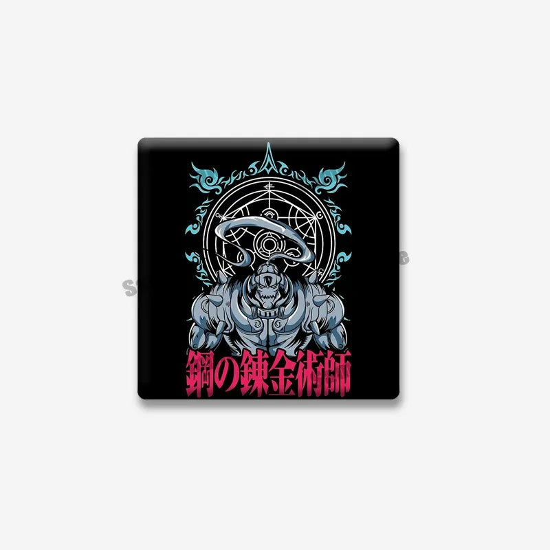 Fullmetal Alchemist Edward Elric Square Pin – Cartoon Enamel