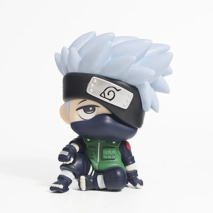 12Pcs Naruto Shippuden Anime Q Version Sitting Figure Uchiha Itachi / Uchiha Sasuke / Kakashi PVC Figurine Collectible Toys Doll