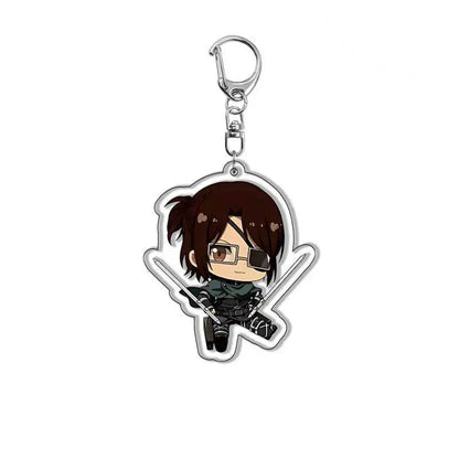 Attack on Titan Keychain Eren Yeager Mikasa Ackerman Acrylic Double Sided Keychain