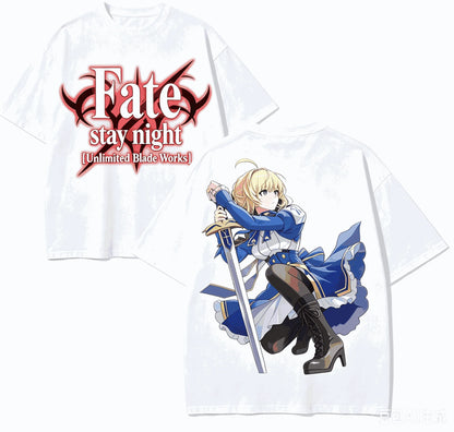 Fate stay night Anime Lover T-shirt Harajuku Cotton New Model