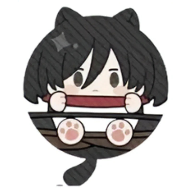 Attack On Titan Vol 2 Cat Ear Squeaky Mochi Anime Plush Pendant Levi Eren Mikasa Hange Erwin Anime Peripheral Bag Ornament Toy