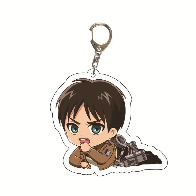 Attack On Titan Keychain Acrylic Keychain Custom Logo Print Backpack Creative Pendant Wholesale Stock Available