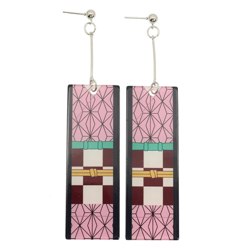 Demon Slayer Tanjiro Hanafuda Earrings