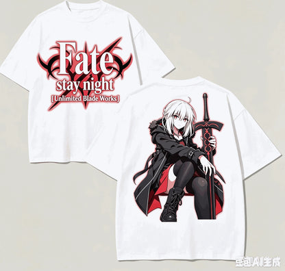 Fate stay night Anime Lover T-shirt Harajuku Cotton New Model