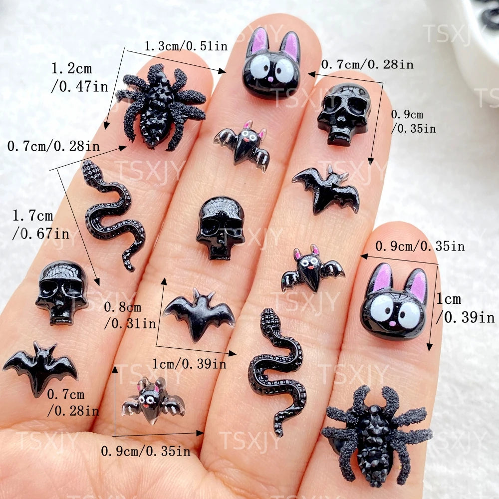 Halloween Skull Nail Charms