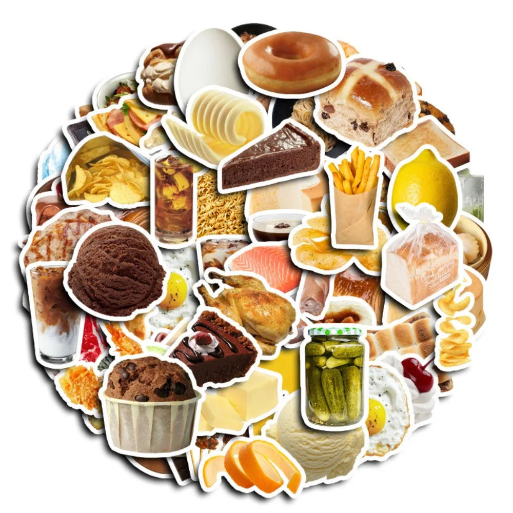 Anime World Snacks Stickers