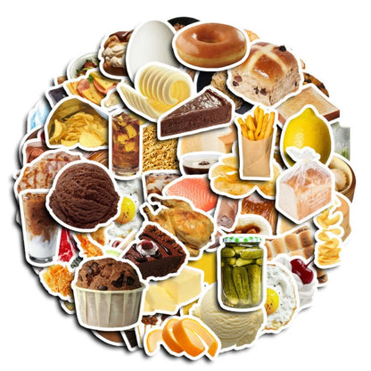 Anime World Snacks Stickers