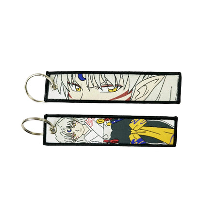 Anime Lock Embroidery Keychain