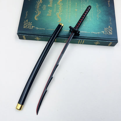 26cm Bleach Mini Tensa Zangetsu Sword Keychain for Fans Anime Peripherals Kurosaki Ichigo Metal Mask Pendant Keychain Gifts