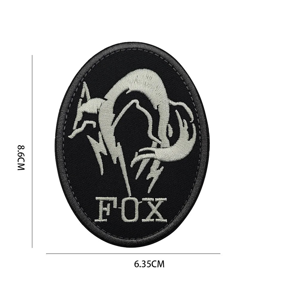 Metal Gear Solid MGS 5 Diamond Dogs Special Force Group Ghost Embroidered Patch Stripes sticker for clothing Patches